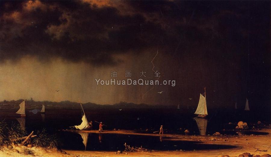 Thunder Storm on Narragansett Bay - 马丁·约翰逊·赫德